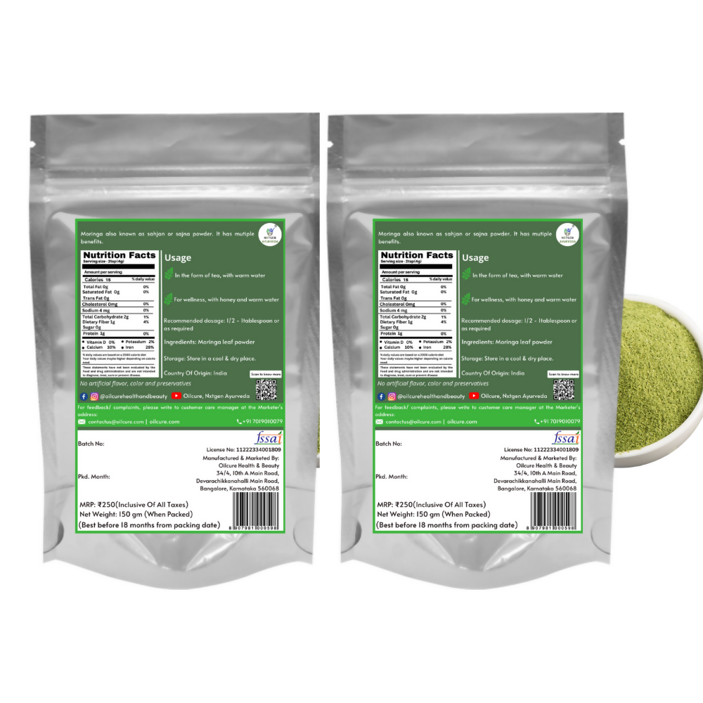 Nxtgen Ayurveda Moringa Oleifera Powder - Swadesiicart