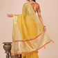 Shree Shyam Fashion Florance Yellow Organza Saree