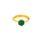 Natural Stone Green Ring - Ruby Raang | Swadesiicart
