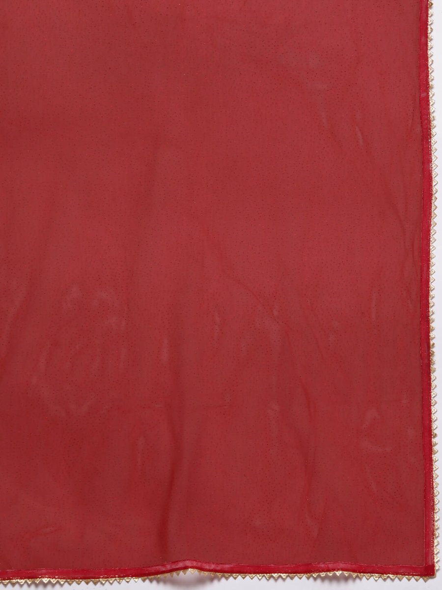 Ahalyaa Women's Traditional wear Kurta Set - Red | Swadesiicart