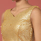 House of Panchhi Mustard Net Sequinse Work Lehenga & Blouse, Dupatta | Swadesiicart