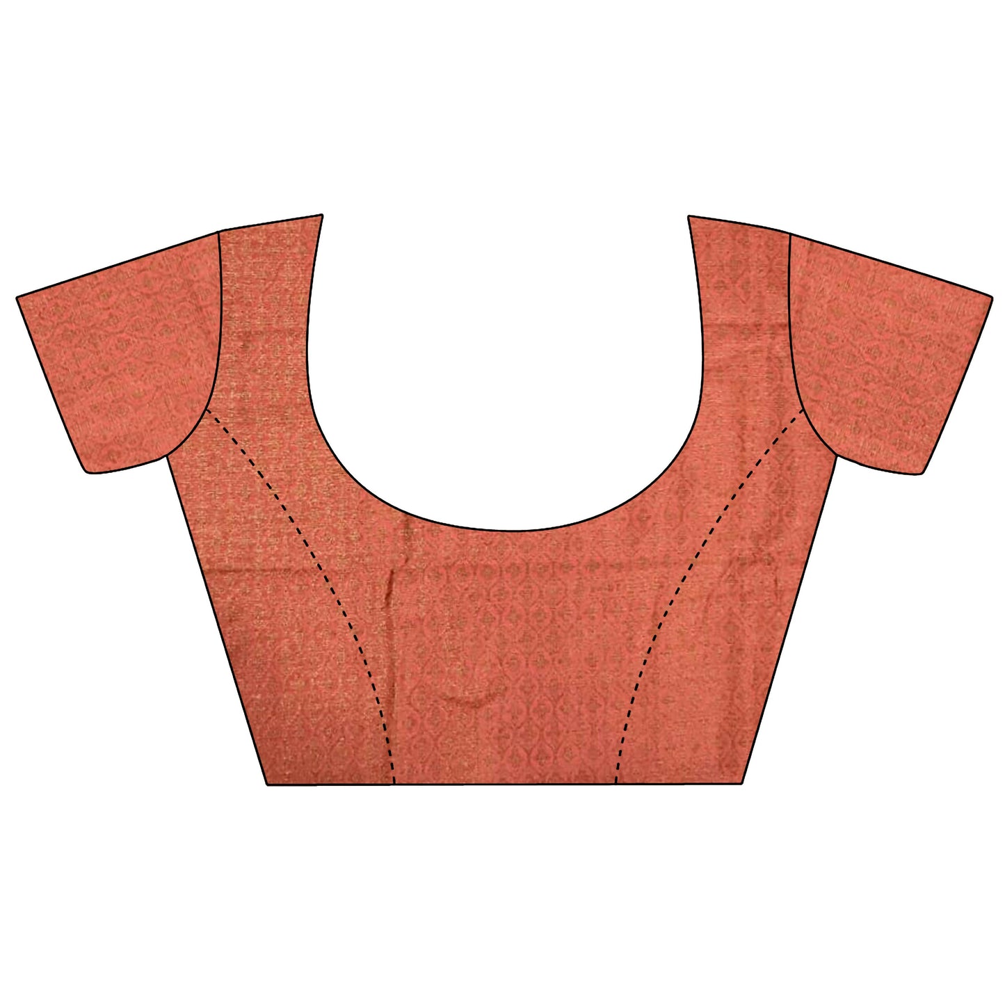 Joban Fashion Peach Banarasi Soft Lichi Silk Checks & Woven Saree | Swadesiicart