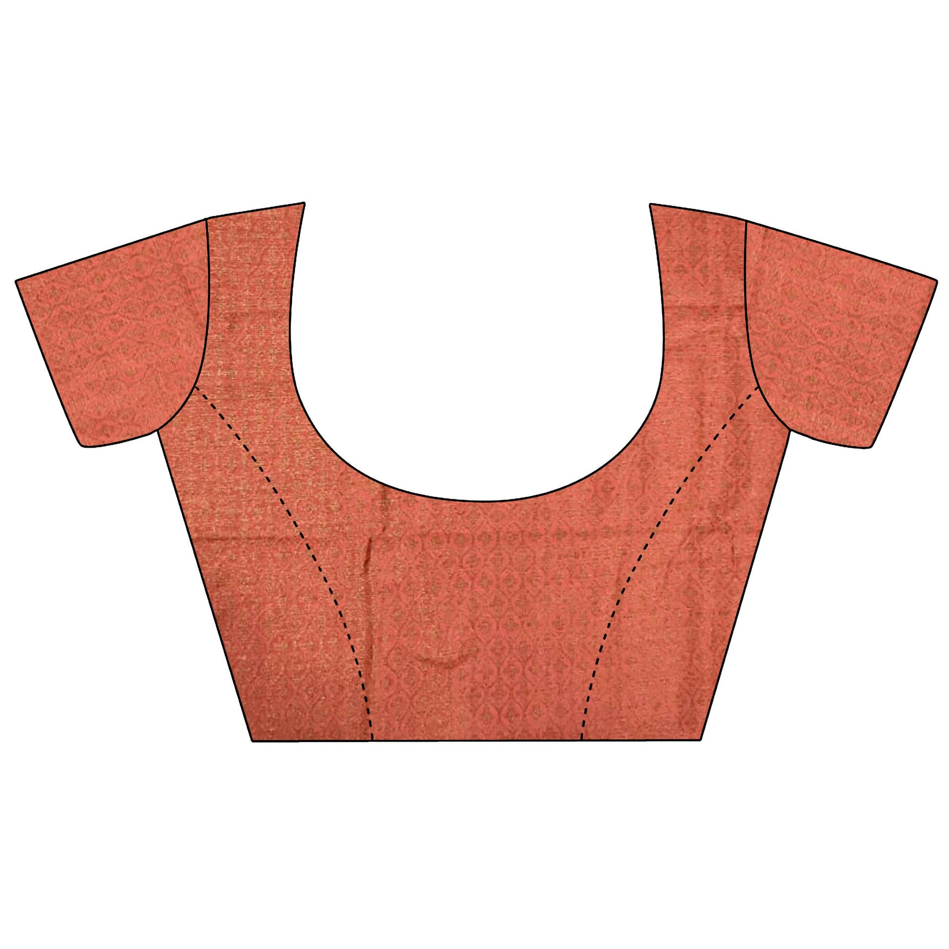Joban Fashion Peach Banarasi Soft Lichi Silk Checks & Woven Saree | Swadesiicart