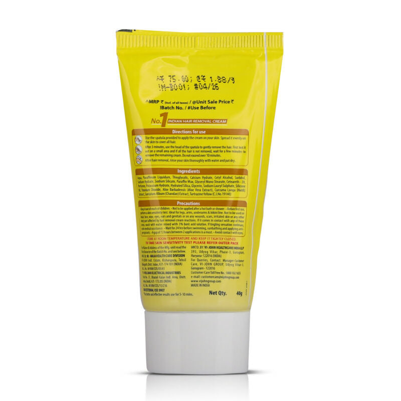 VI-JOHN Women Feather Touch Haldi & Chandan Hair Removal Cream for Women For Normal Skin, Suitable for Legs, Underarms, Bikini Line, Arms | Swadesiicart