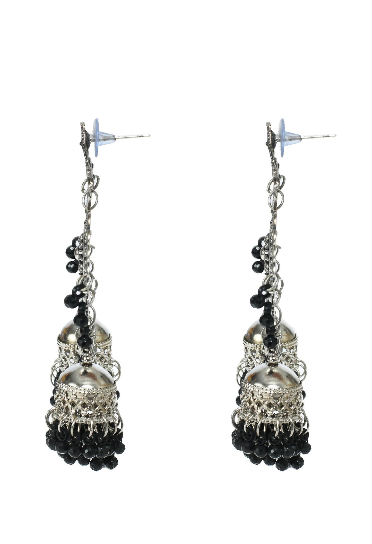 Mominos Fashion Johar Kamal Jhumkas With Maang Tikka Earrings - Swadesiicart