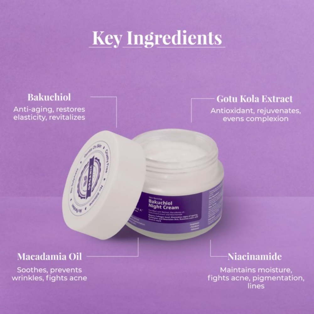 Earthraga Skin Reviving Bakuchiol Night Cream | Swadesiicart