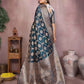 Aastha Fashion Teal Soft Organza Silk Weaving Saree