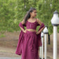 Aayaa Designer Embroidery Thread With Sequance Work Kids Lehenga Choli - Wine
