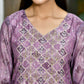 Vaasva Women's Chanderi Printed Suit Set With Pant And Printed Dupatta | Swadesiicart