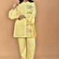 Morchari Women Hand Embroidery Co-Ords-Yellow - Swadesiicart