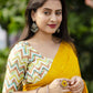 Mustard Silk Blend Ethnic Motifs Saree with Unstitched Blouse - Hiral Fashion | Swadesiicart