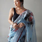 Vamsee Sky Organza Saree - Swadesiicart