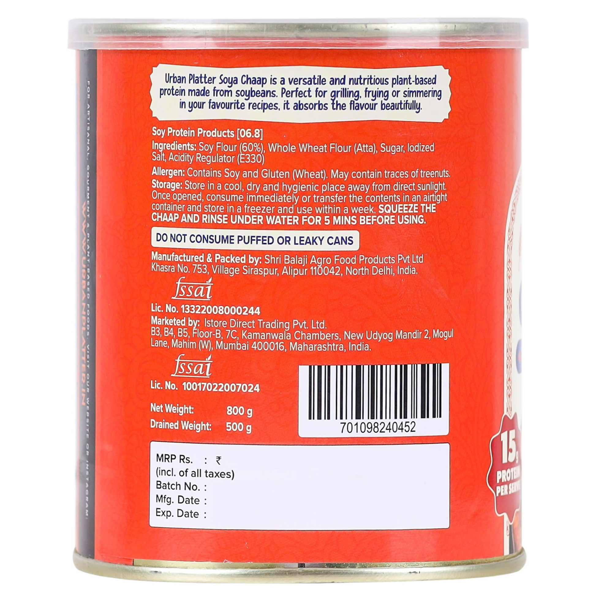 Urban Platter Soya Chaap Plant Based Bean | Swadesiicart