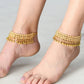 Mominos Fashion Kamal Johar Gold-Polished Pearls Anklets With Muvvas | Swadesiicart