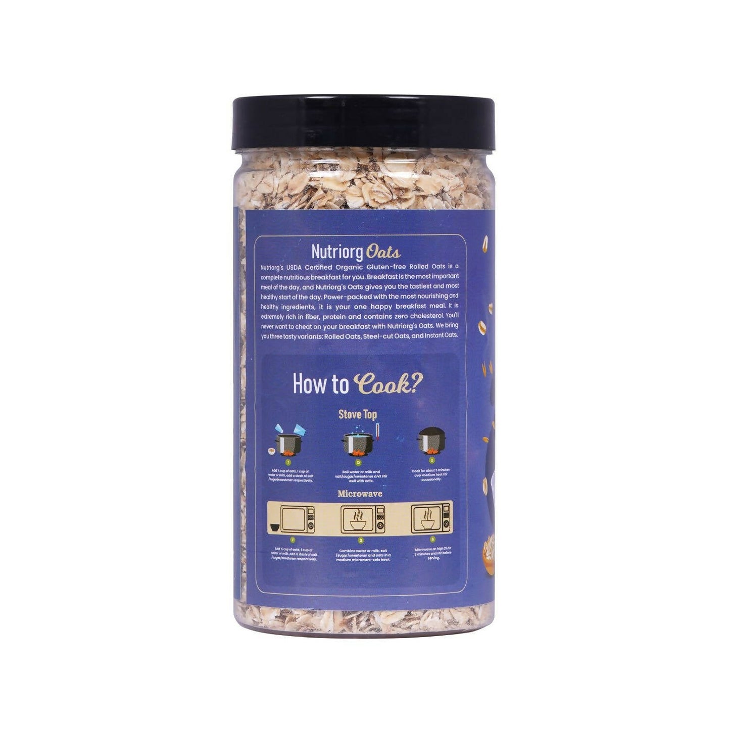 Nutriorg Certified Organic Rolled Oats - Swadesiicart