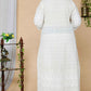 Miravan Women's Plus Size Beige Chikankari Thread Work Anarkali Kurta With Dupatta | Swadesiicart