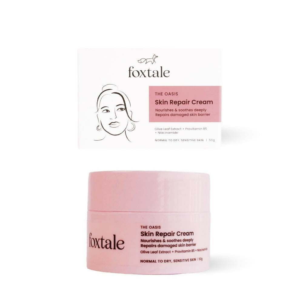 Foxtale Skin Repair Cream With Olive Leaf Extract, Provitamin B5 & Niacinamide - Swadesiicart
