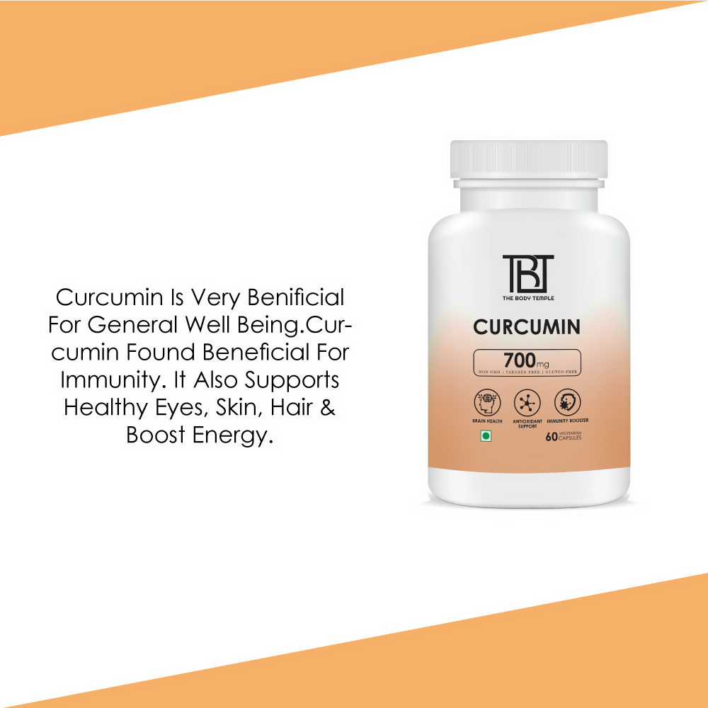 The Body Temple Curcumin 700mg For Brain Health and Immunity Capsules | Swadesiicart
