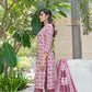 BulBul Fashionista Wine Cotton Kurta Set with Dupatta - Swadesiicart