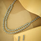 Nuyug 22K Gold-Plated Zircon Studded Enamel Embellished Dual Layered Necklace Set | Swadesiicart