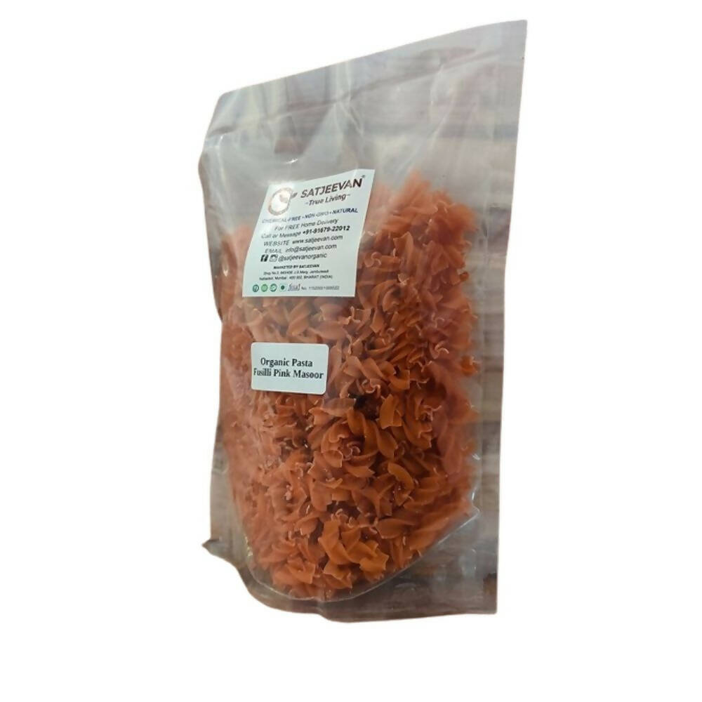 Satjeevan Organic Pasta Fusilli Pink Masoor - Swadesiicart