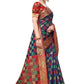 Vamika Banarasi Jaquard Navy Blue Designer Weaving Saree | Swadesiicart