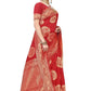 Vamika Latest Banarasi Jacquard Weaving Red Saree | Swadesiicart
