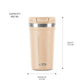 Milton Corral Thermosteel Insulated Coffee Mug Tumbler - 400ml (Cream) - Swadesiicart