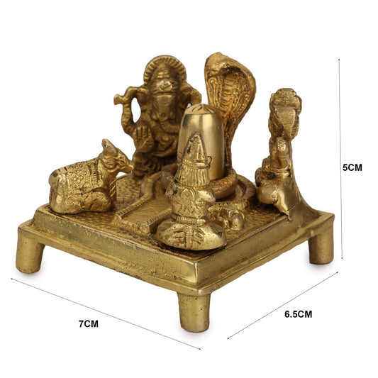 Devlok Shivling with Nandi And Shiv Parivar Idol - Swadesiicart