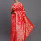 Astita Banarasi Silk Red Saree | Swadesiicart