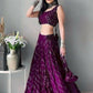 Jyoti Fashion Wine Thread Embroidery Faux Georgette Designer Lehenga Choli with Dupatta | Swadesiicart