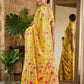 Shree Shyam Fashion Yellow Linen Cotton Saree