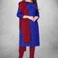 Blue Cotton Printed Unstitched Dress Material - Amara