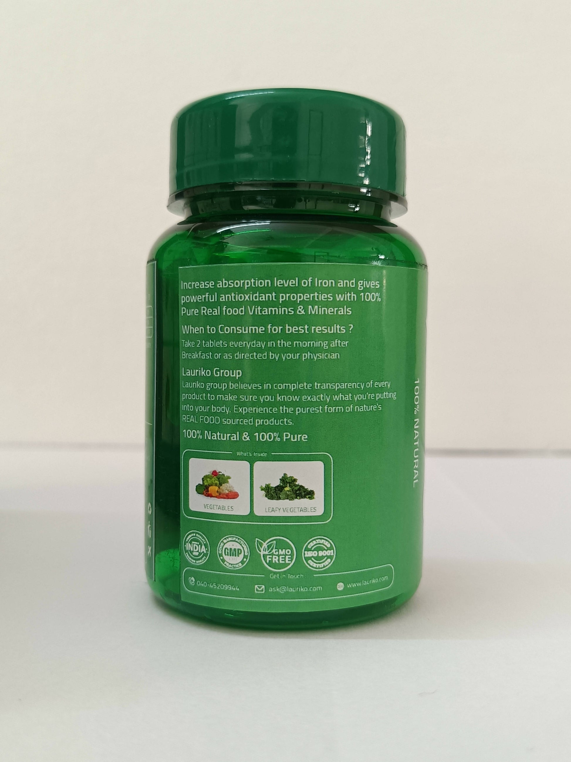 Laurik Plant Based Zinc And Vitamin C Tablets | Supplements Help Iron Absorption And Immune Support For Men And Women | Swadesiicart