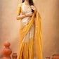 Exclusive Collection Beautiful Yellow Tissue Silk Hand Weaving Handloom Saree With Running Blouse Piece - Swadesiicart