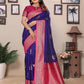 Joban Fashion Banarasi Purple Small Butti Soft Silk Saree | Swadesiicart