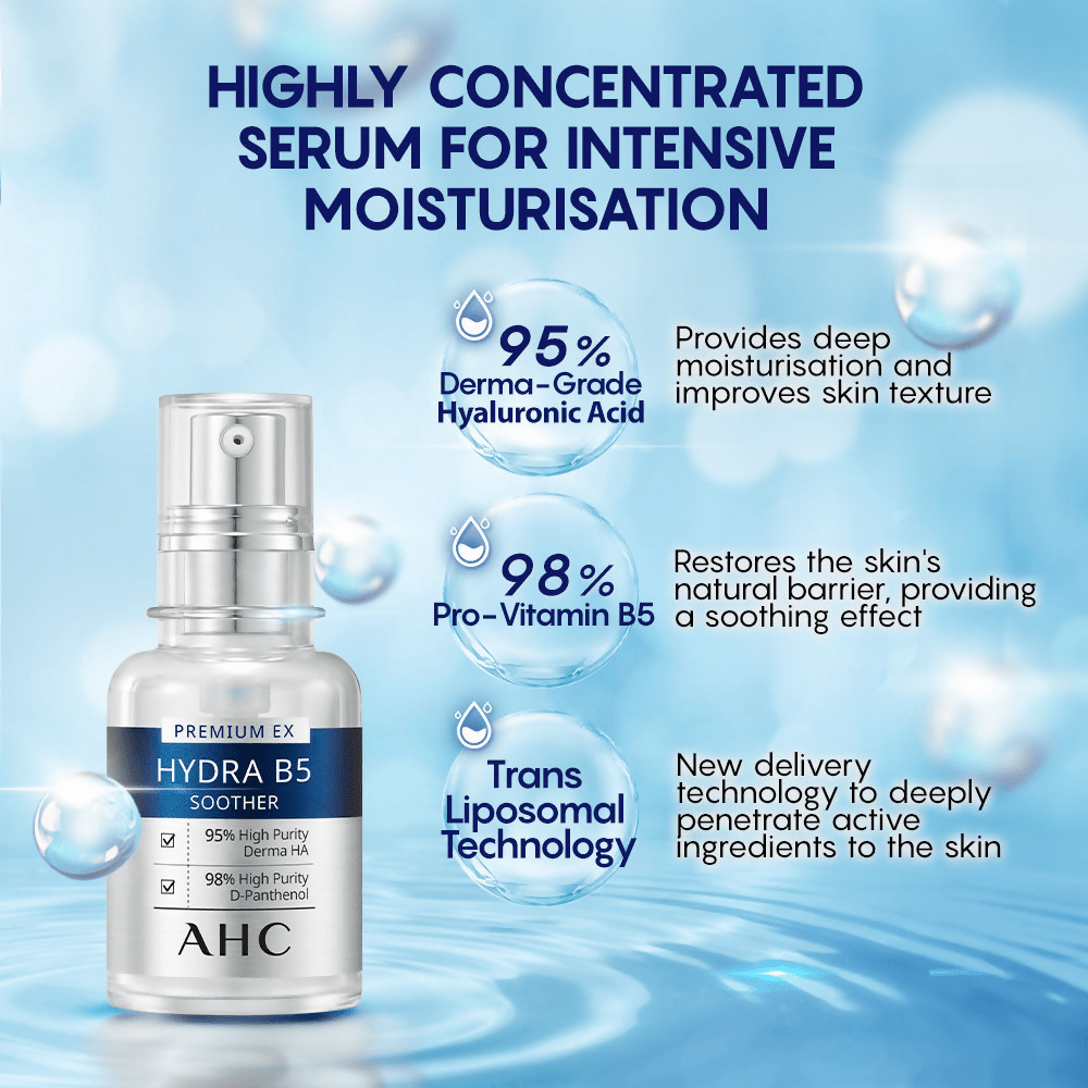 AHC Premium EX Hydra B5 Soother Hydrating Serum - Korean skincare | Swadesiicart