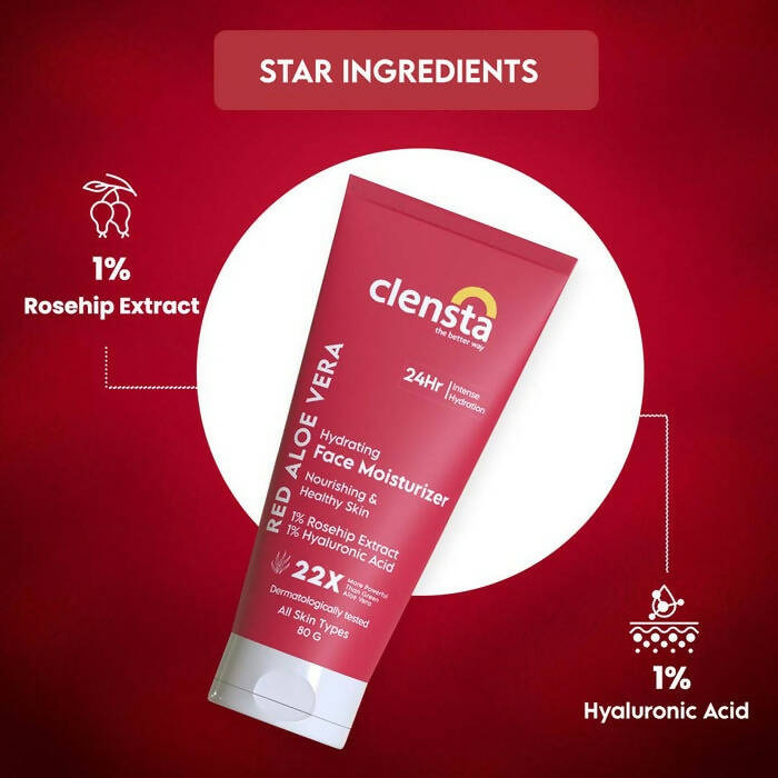 Clensta Red Aloe Vera Hydrating Face Moisturizer - Swadesiicart