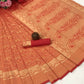 DEIANA'S Beautiful Designer Golden zari Soft Lichi Silk Saree - Red - Swadesiicart