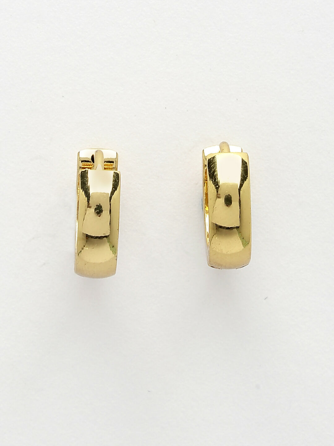 NVR Men's Gold-Polished Stainless Steel Hoop Earrings - Swadesiicart