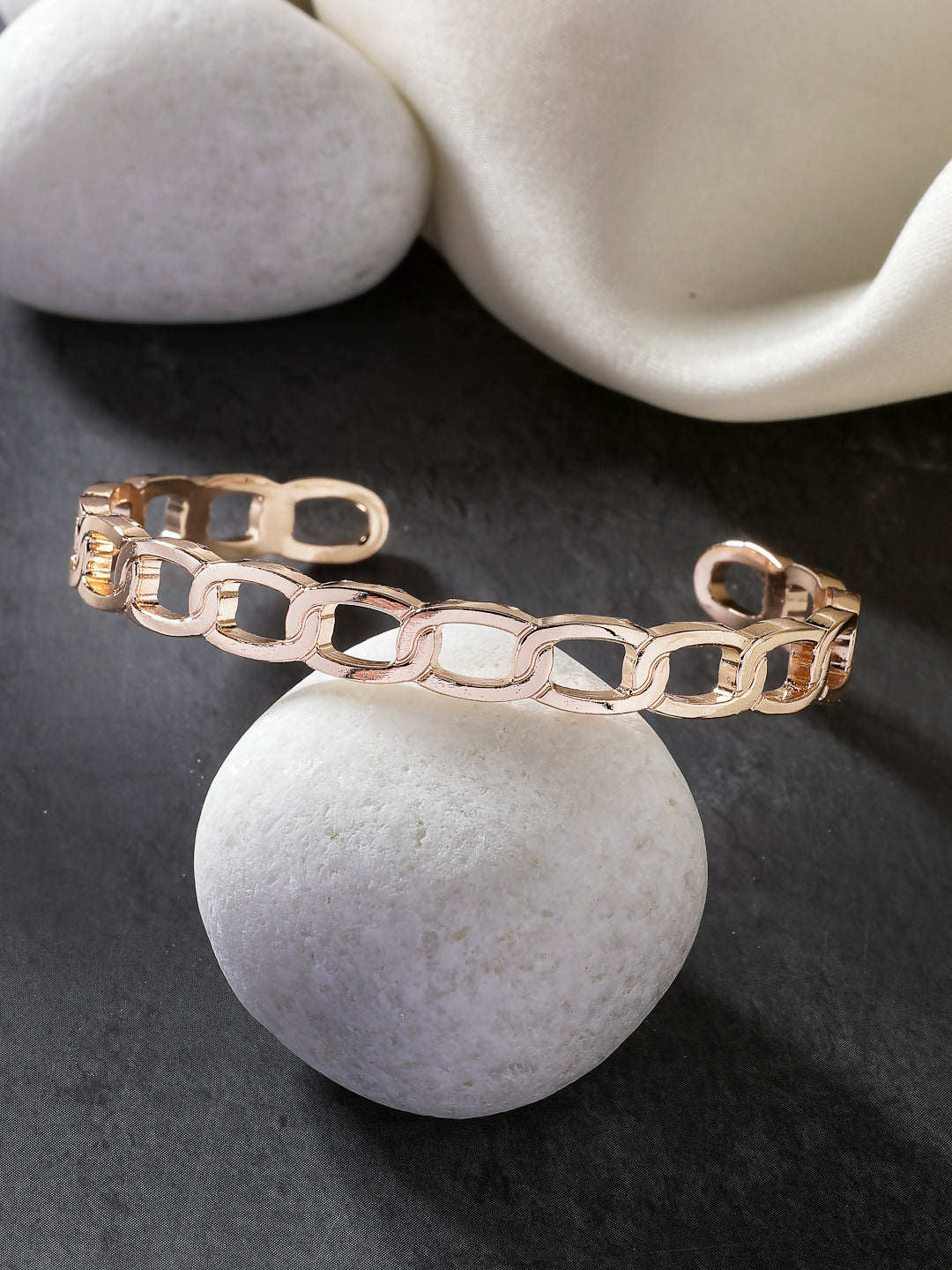 NVR Men's Rose Gold Metal Cuff Bracelet - NR Retail-NVR