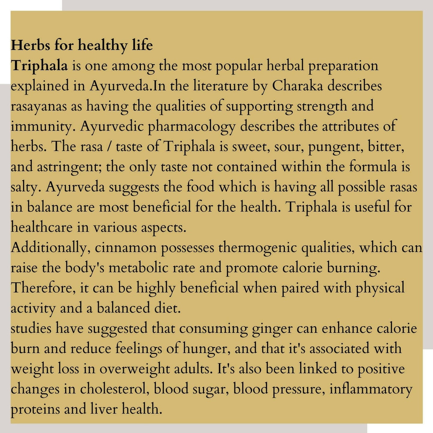 Satvi Wellness Thriphala Drink - Triphala with Cinnamon and Dry Ginger - Swadesiicart
