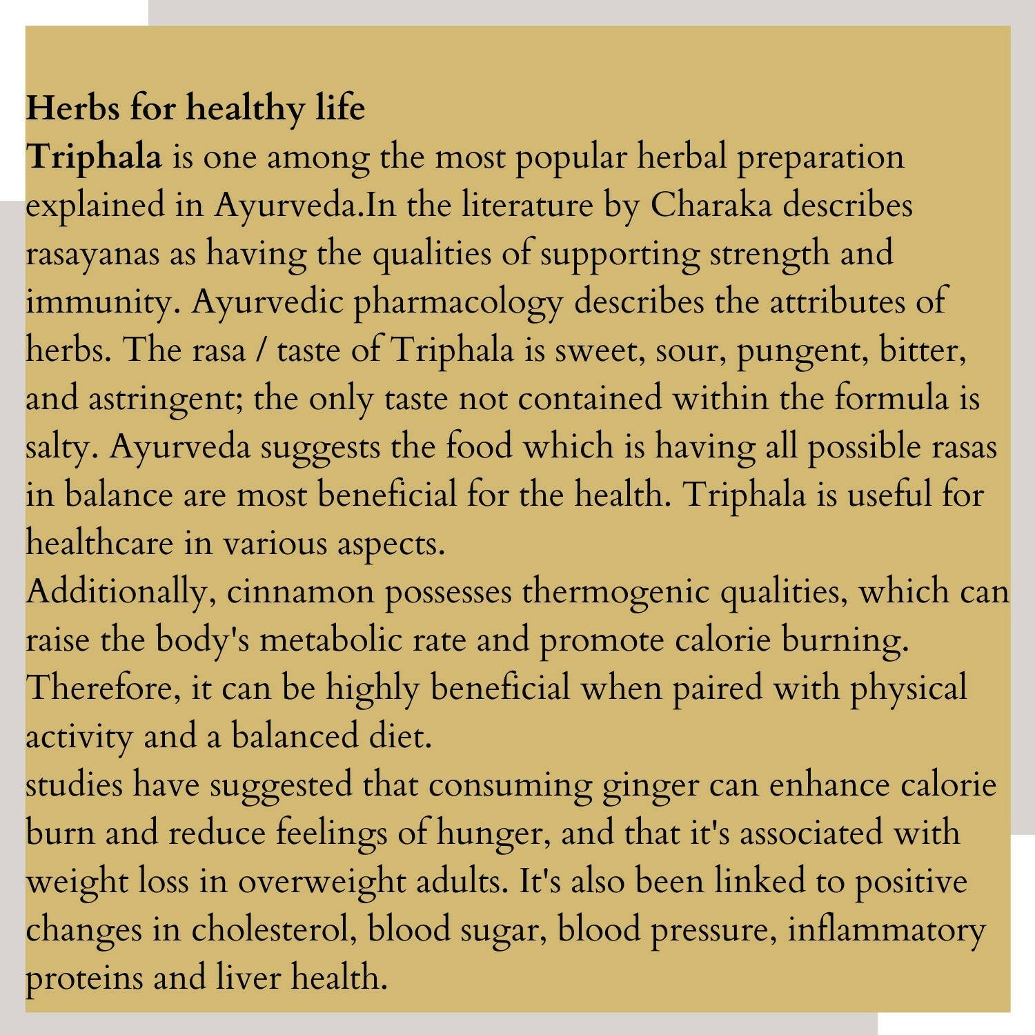 Satvi Wellness Thriphala Drink - Triphala with Cinnamon and Dry Ginger - Swadesiicart