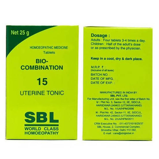 SBL Homeopathy Bio Combination 15 Uterine Tonic | Swadesiicart