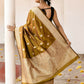 Joban Fashion Olive Pure Katan Pure Handloom Banarasi Silk Saree | Swadesiicart