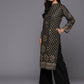 Ahalyaa Women's Traditional wear Kurta - Black | Swadesiicart