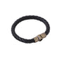 NVR Men's Black Leather Bracelet - Swadesiicart