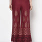 Aniyah Rayon Maroon Color Block Print Flared Slip-On Palazzo (AN-183K)