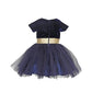 Asmaani Baby Girl's Blue Color Satin Midi Length Frock (AS-DRESS-22010)