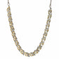 Leaf Shaped Neckpiece in Dual Tone Kundan and American Diamonds (Silver) - Ruby Raang | Swadesiicart